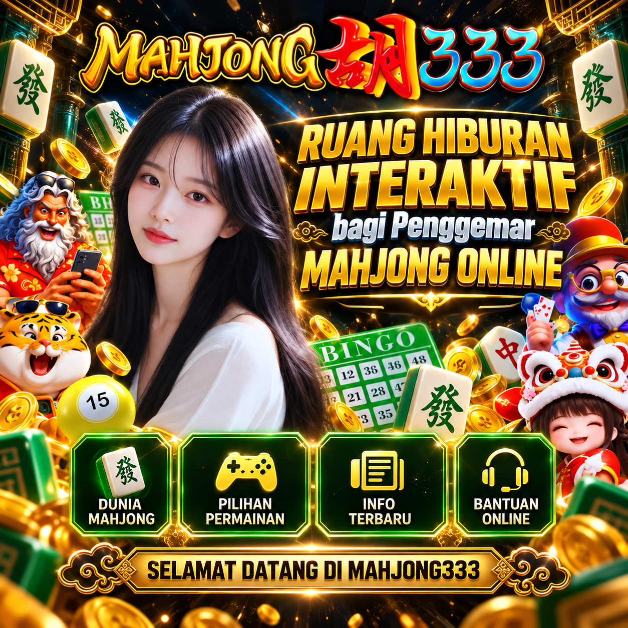 Banner MAHJONG333 - Ruang Hiburan Interaktif bagi Penggemar Mahjong Online